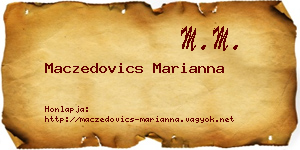 Maczedovics Marianna névjegykártya