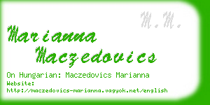 marianna maczedovics business card